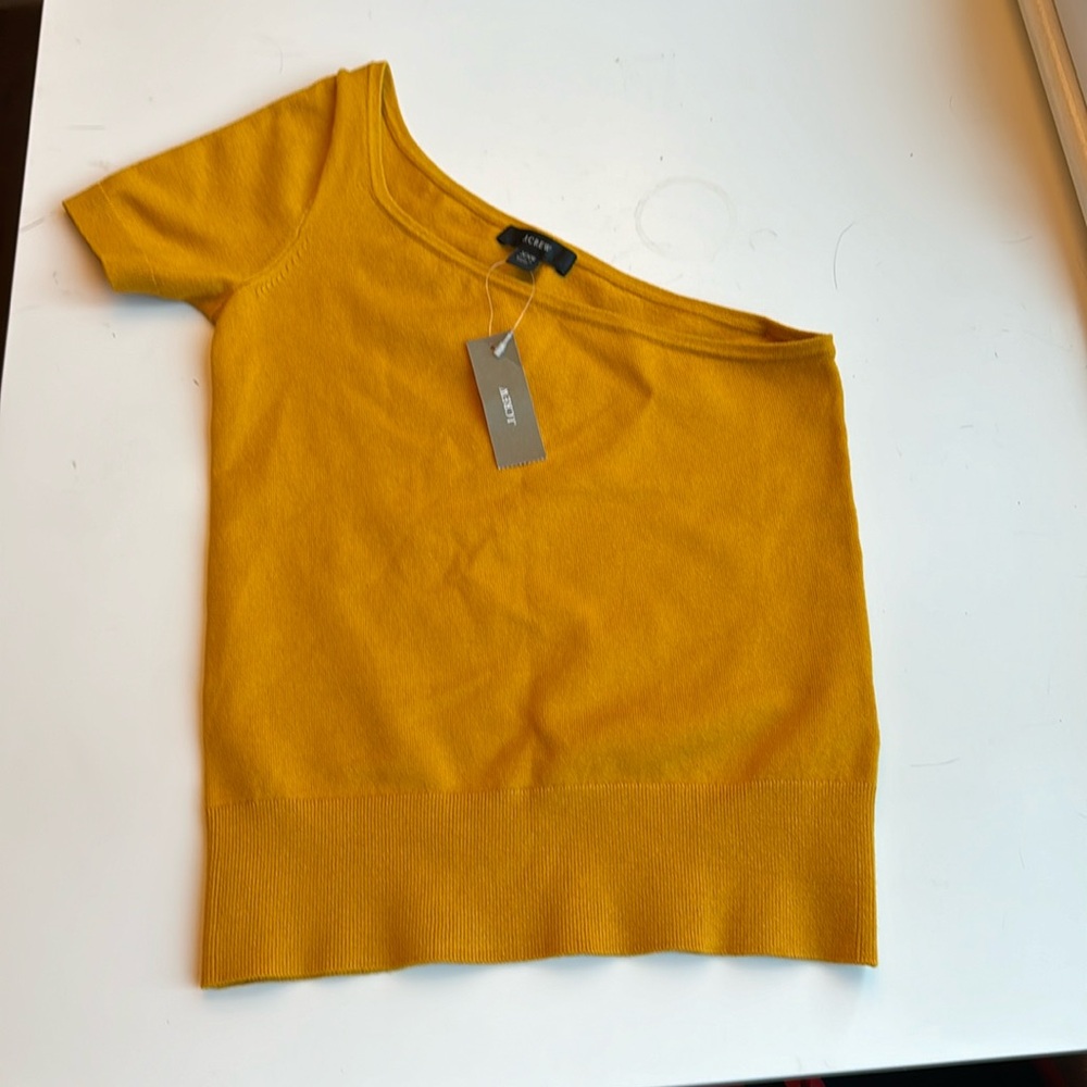 J.Crew One-shoulder stretch sweater